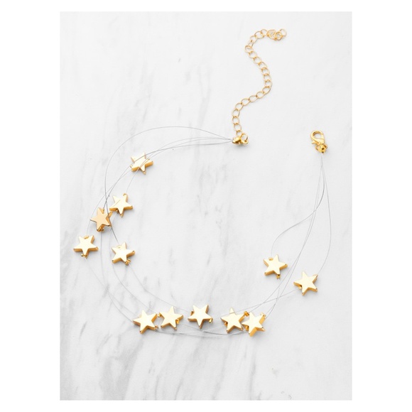 MBM Unlimited Jewelry - Gold Stars Layered Short Necklace
